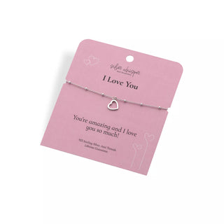 Stříbrný náramek Hot Diamonds Silver Whisper Love