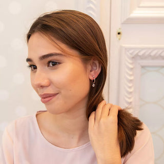 Stříbrné náušnice Hot Diamonds Hoops Topaz DE628