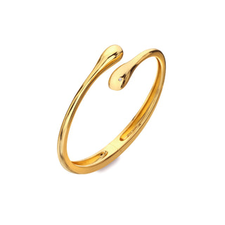 Pevný pozlacený stříbrný náramek Hot Diamonds X Golden Edit Droplet DC240
