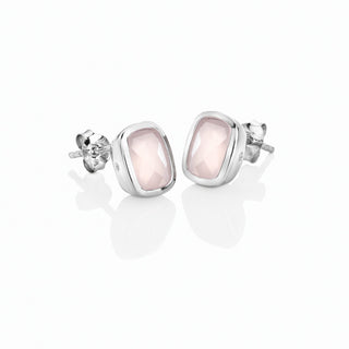 Stříbrné náušnice Hot Diamonds Rose Quartz DE910