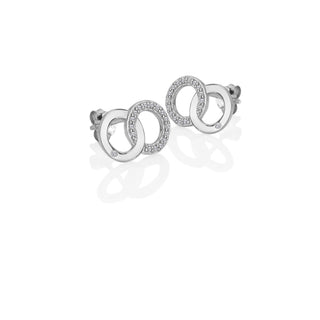 Pozlacené stříbrné náušnice Hot Diamonds Eternity DE913