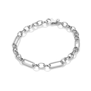 Stříbrný náramek Hot Diamonds x Tasha Ghouri Statement Link DL682