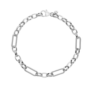 Stříbrný náramek Hot Diamonds x Tasha Ghouri Statement Link DL682