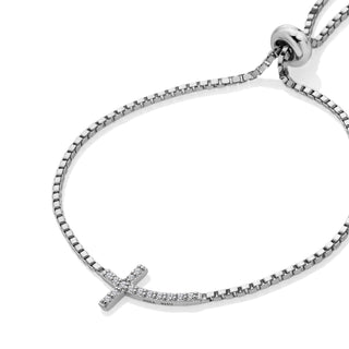Stříbrný náramek Hot Diamonds Cross DL731