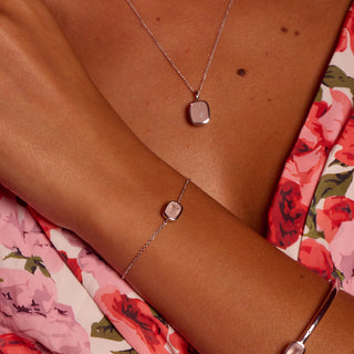 Stříbrný náramek Hot Diamonds Rose Quartz DL734