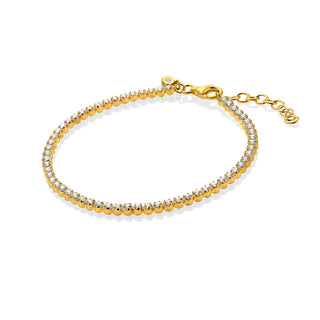 Pozlacený stříbrný náramek Hot Diamonds X Golden Edit Much Loved DL735