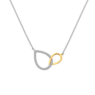 Pozlacený stříbrný náhrdelník Hot Diamonds Ovals DN240