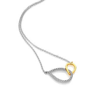 Pozlacený stříbrný náhrdelník Hot Diamonds Ovals DN240
