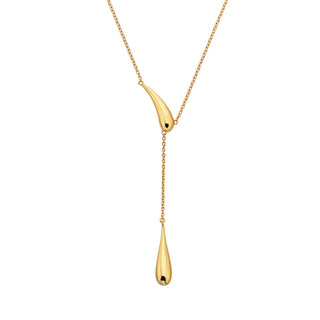 Pozlacený stříbrný náhrdelník Hot Diamonds X Golden Edit Droplet DN244