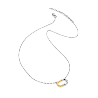 Pozlacený stříbrný náhrdelník Hot Diamonds Carabiner DN254