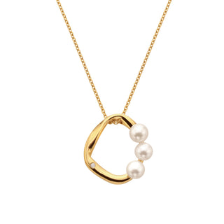 Pozlacený stříbrný náhrdelník Hot Diamonds X Golden Edit Pearl DN256