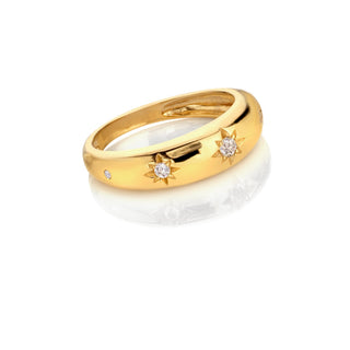 Pozlacený stříbrný prsten Hot Diamonds X Golden Edit Tender DR338