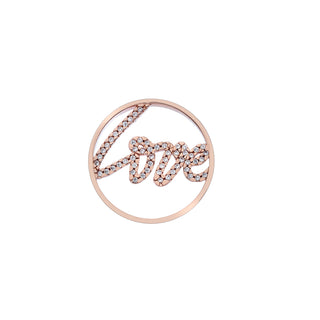 Prívesok Hot Diamonds Emozioni Sparkle Love Rose Gold Coin