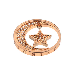 Přívěsek Hot Diamonds Emozioni Notturno Drop Coin Rose Gold 25 mm EC522