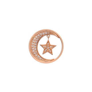 Přívěsek Hot Diamonds Emozioni Notturno Drop Coin Rose Gold 25 mm EC522