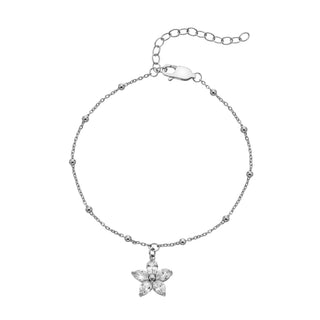 Stříbrný náramek Hot Diamonds Silver Whisper CZ Flower SWB068