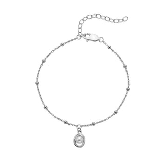 Stříbrný náramek Hot Diamonds Silver Whisper Oval Set Pearl SWB074
