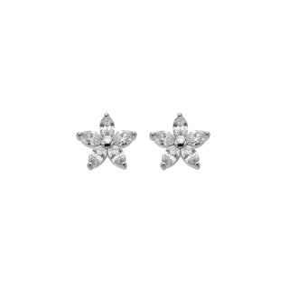 Stříbrné náušnice Hot Diamonds Silver Whisper CZ Flower SWE019