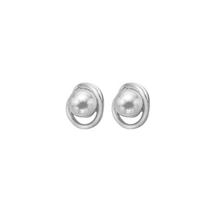 Stříbrné náušnice Hot Diamonds Silver Whisper Oval Set Pearl SWE025