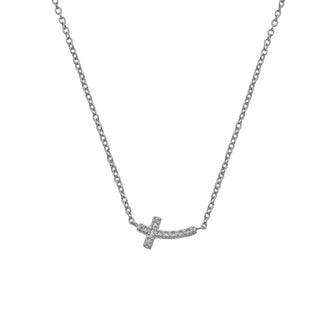 Stříbrný přívěsek Hot Diamonds Silver Whisper Curved Cross SWP019