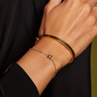 Pevný pozlacený stříbrný náramek Hot Diamonds Parellel DC226