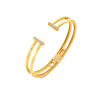 Pozlacený stříbrný náramek Hot Diamonds X Golden Edit Much Loved DC231