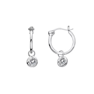 Stříbrné náušnice Hot Diamonds Hoops Topaz DE628