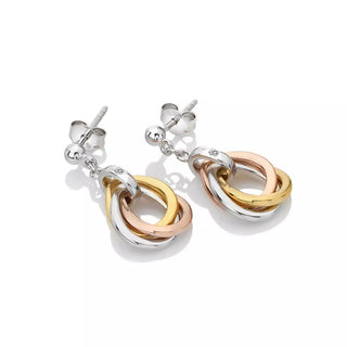 Náušnice Hot Diamonds Trio Teardrop RG DE645