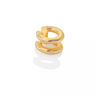 Stříbrné pozlacené náušnice single Cuff Hot Diamonds x Jac Jossa Hope DE682