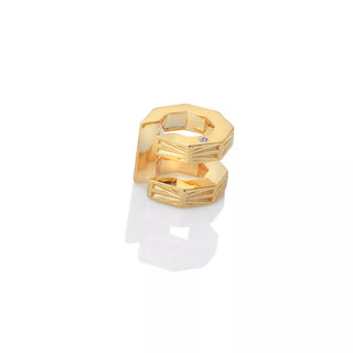 Stříbrné pozlacené náušnice single Cuff Hot Diamonds x Jac Jossa Hope DE684