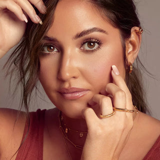 Stříbrné pozlacené náušnice single Cuff Hot Diamonds x Jac Jossa Hope DE684