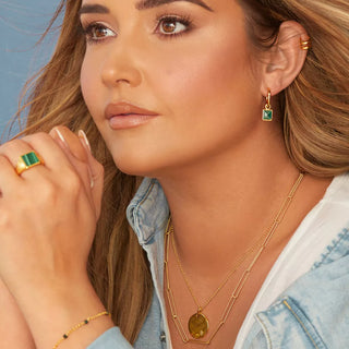 Stříbrné pozlacené náušnice Hot Diamonds x Jac Jossa Hope DE713