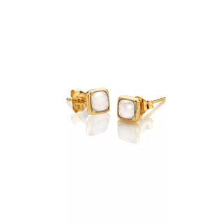 Pozlacené náušnice Hot Diamonds X Gemstones Square DE770