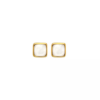 Pozlacené náušnice Hot Diamonds X Gemstones Square DE770