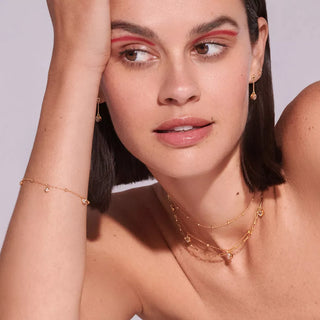 Pozlacené náušnice Hot Diamonds X Gemstones Droplet DE773