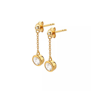 Pozlacené náušnice Hot Diamonds X Gemstones Droplet DE773