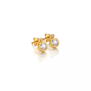 Pozlacené náušnice Hot Diamonds X Gemstones Droplet DE774