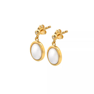 Pozlacené náušnice Hot Diamonds X Gemstones Oval DE775