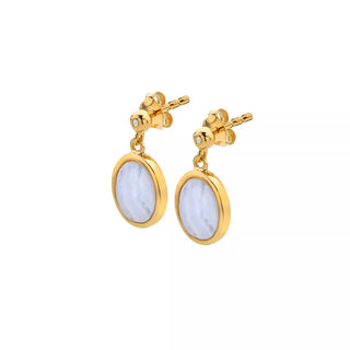 Pozlacené náušnice Hot Diamonds X Gemstones Oval DE776