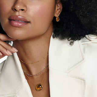 Pozlacené náušnice Hot Diamonds X Gemstones Oval DE777