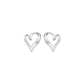 Stříbrné náušnice Hot Diamonds Heart DE846