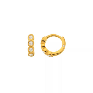 Pozlacené stříbrné náušnice HD x Golden Edit Tender DE854