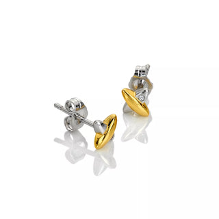 Pozlacené stříbrné náušnice Hot Diamonds Coupled DE859
