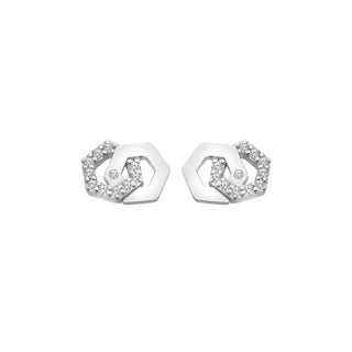 Stříbrné náušnice Hot Diamonds Hexagon DE876