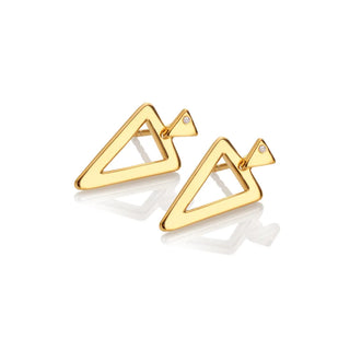 Pozlacené stříbrné náušnice Hot Diamonds X Golden Edit Paired DE888