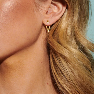 Pozlacené stříbrné náušnice Hot Diamonds X Golden Edit Paired DE888
