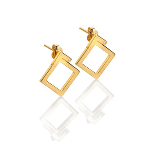 Pozlacené stříbrné náušnice Hot Diamonds X Golden Edit Paired DE889