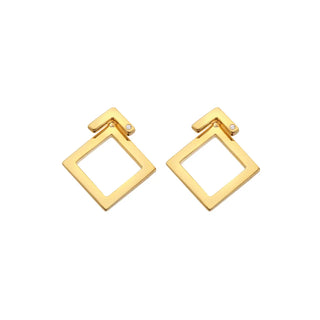 Pozlacené stříbrné náušnice Hot Diamonds X Golden Edit Paired DE889