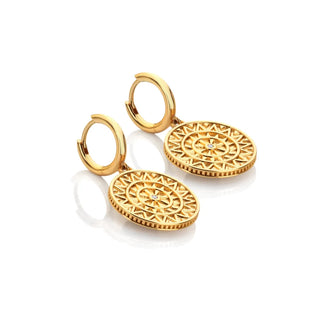 Pozlacené stříbrné náušnice Hot Diamonds X Golden Edit Athena DE890