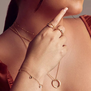 Stříbrný pozlacený náramek Hot Diamonds x Jac Jossa Soul DL639
